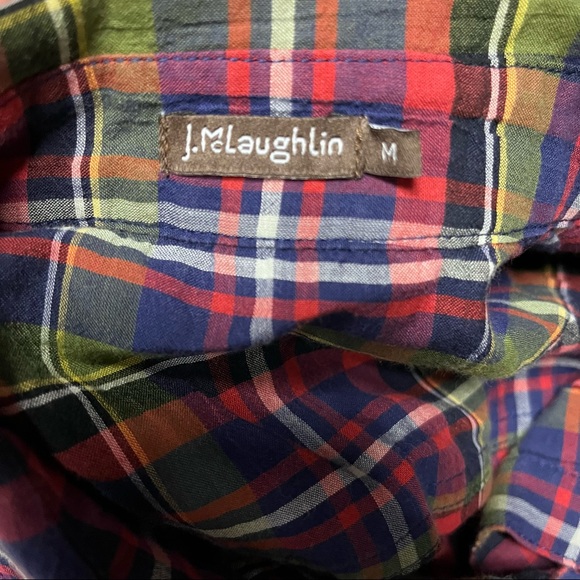 J. McLaughlin Plaid Print Button Down - Picture 3 of 4